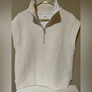 CALIA Women's Ottoman Sleeveless 1/4 Zip Shirt/Vest